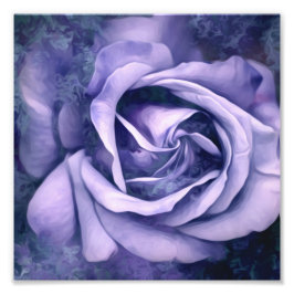 Grunge Texture Painted Rose Foto Print