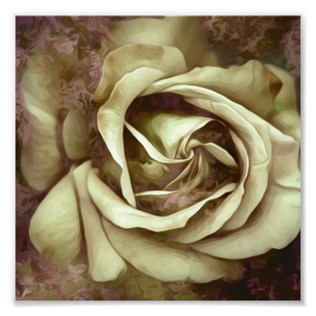 Grunge Texture Peint Rose Photo Imprimer (Devant)