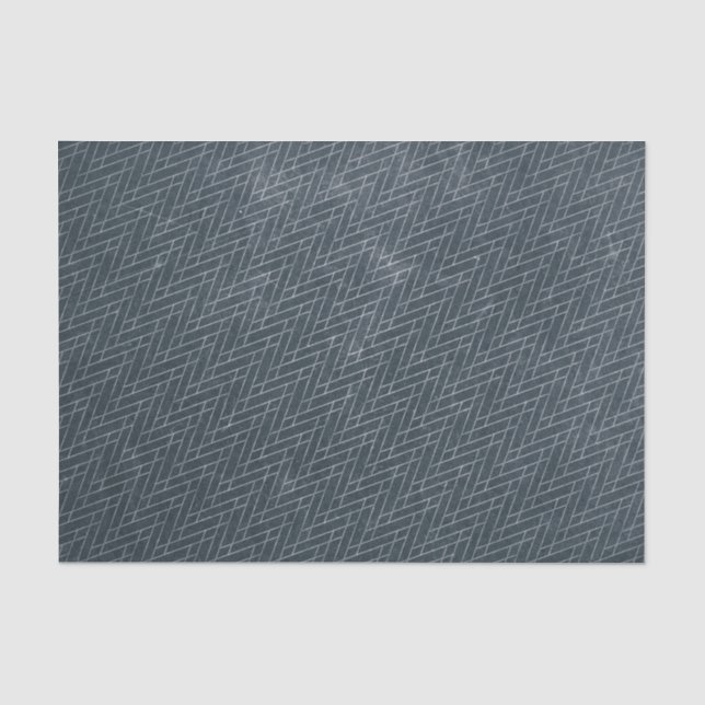 Grunge Textured Geometric Decorative Blue Gray Seidenpapier (Vorderseite)