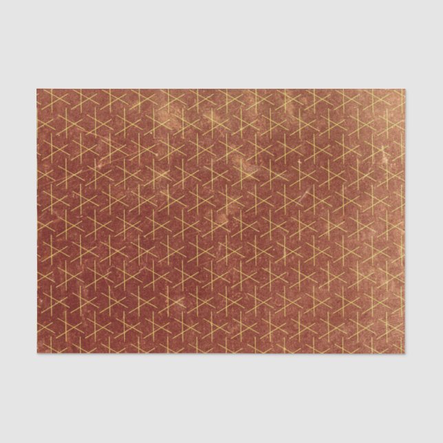 Grunge Textured Muster Geometric Decorative Brown Seidenpapier (Vorderseite)