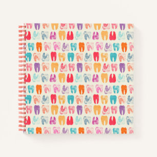 Grunge Tooth Pattern Notizbuch