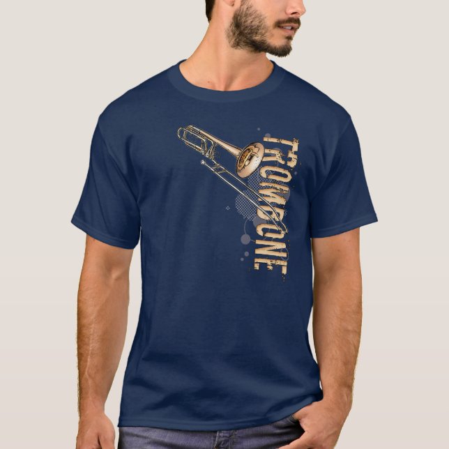 Grunge Trombone T-Shirt (Vorderseite)