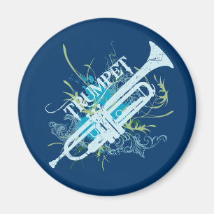 Grunge Trumpet Magnet