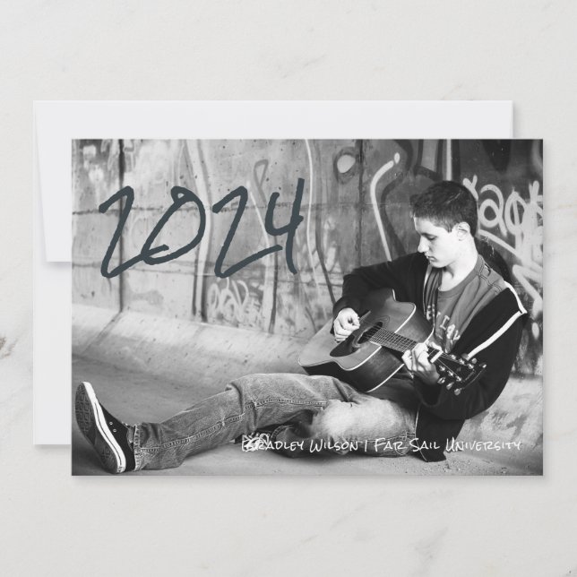 Grunge Typ Grad High School Uni Foto Ankündigung (Vorderseite)