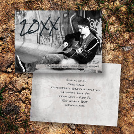 Grunge Typ Grad High School Uni Foto Ankündigung
