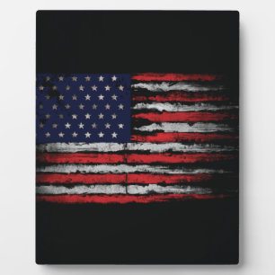 Grunge U.S.A flag Fotoplatte