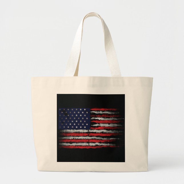 Grunge U.S.A flag Jumbo Stoffbeutel (Vorne)