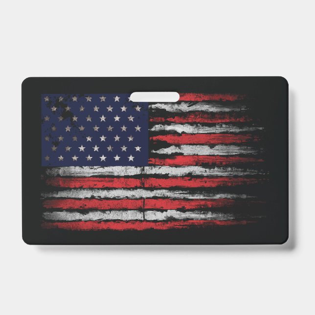 Grunge U.S.A.-Flagge Ausweis (Vorderseite)