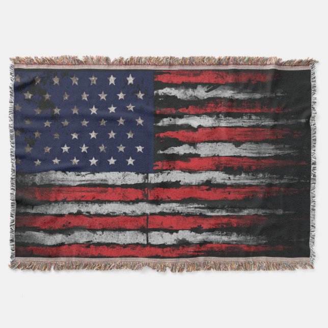 Grunge U.S.A.-Flagge Decke (Vorderseite)