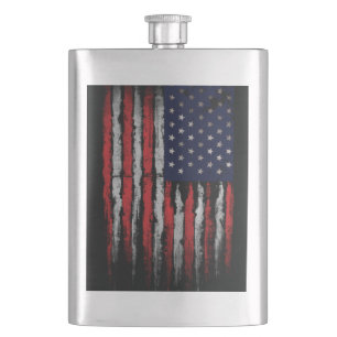 Grunge U.S.A.-Flagge Flachmann
