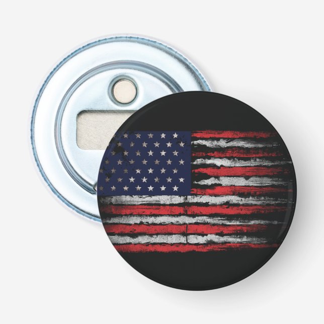 Grunge U.S.A.-Flagge Flaschenöffner (Vorderseite)