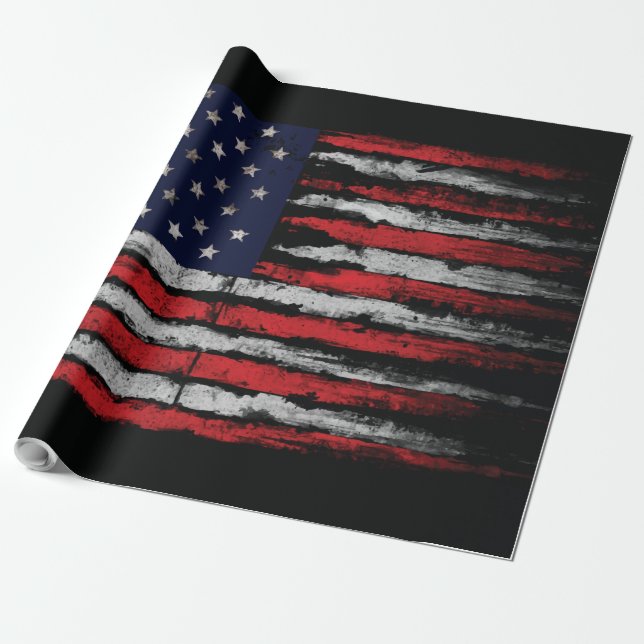 Grunge U.S.A.-Flagge Geschenkpapier (Ungerollt)