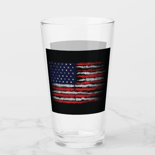 Grunge U.S.A.-Flagge Glas (Vorderseite)