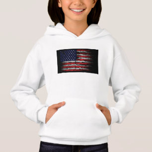 Grunge U.S.A.-Flagge Hoodie