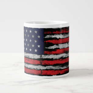 Grunge U.S.A.-Flagge Jumbo-Tasse