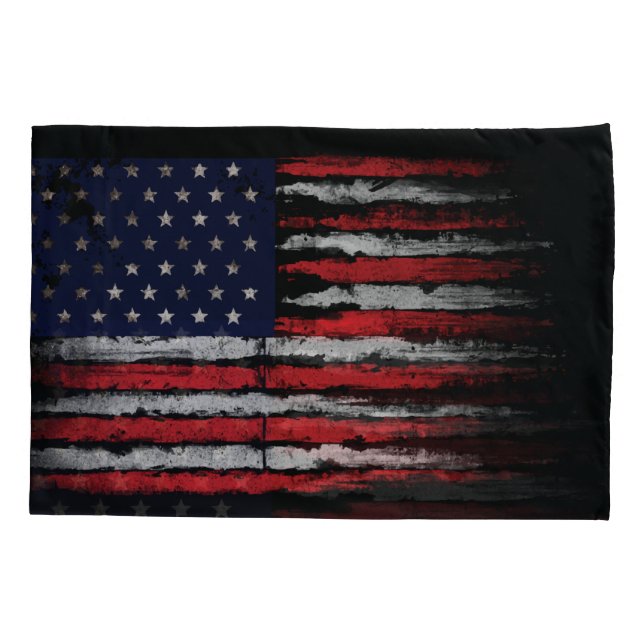 Grunge U.S.A.-Flagge Kissenbezug (Rückseite)
