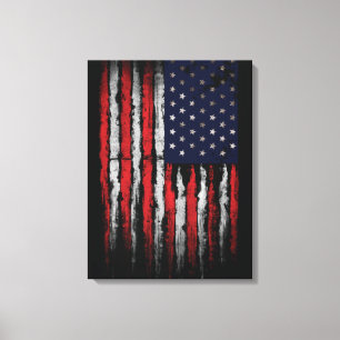 Grunge U.S.A.-Flagge Leinwanddruck
