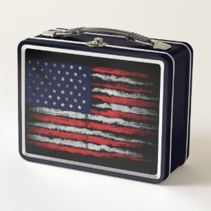 Grunge U.S.A.-Flagge Metall Brotdose