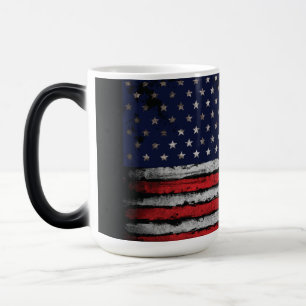 Grunge U.S.A.-Flagge Verwandlungstasse