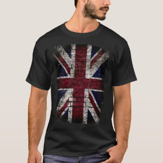 Grunge UK Flag, Great Britain, Punk Style Distress T-Shirt