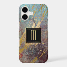 Grunge und Gold Monogramm