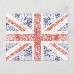 Grunge Union Jack - carte postale légère