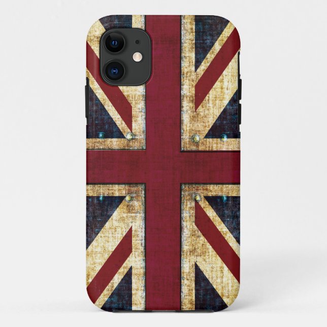 Grunge Union Jack Case-Mate iPhone Hülle (Rückseite)