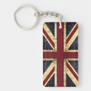 Grunge Union Jack porte - clé