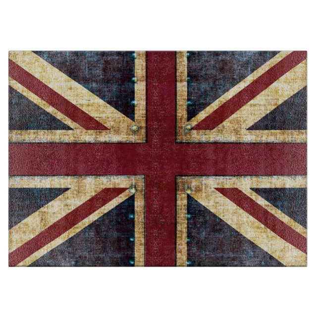 Grunge Union Jack Schneidebrett (Vorderseite)