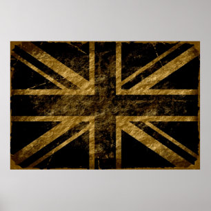 Grunge United Kingdom Flag 4 Poster