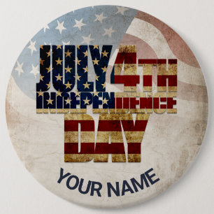 Grunge USA 4. Juli Unabhängigkeitserklärung Grafik Button