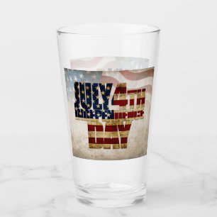 Grunge USA 4. Juli Unabhängigkeitserklärung Grafik Glas