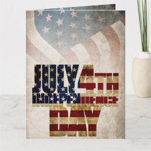 Grunge USA 4. Juli Unabhängigkeitserklärung Grafik Karte