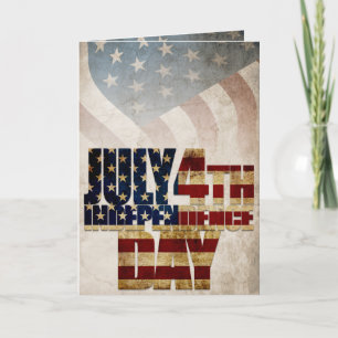 Grunge USA 4. Juli Unabhängigkeitserklärung Grafik Karte