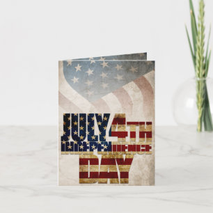 Grunge USA 4. Juli Unabhängigkeitserklärung Grafik Karte