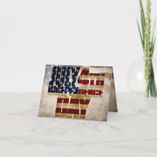 Grunge USA 4. Juli Unabhängigkeitserklärung Grafik Karte