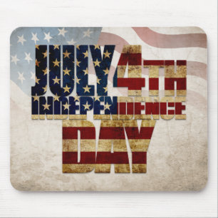 Grunge USA 4. Juli Unabhängigkeitserklärung Grafik Mousepad