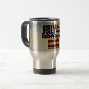 Grunge USA 4. Juli Unabhängigkeitserklärung Grafik Reisebecher