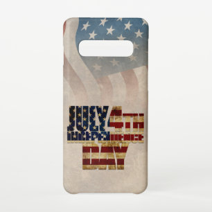 Grunge USA 4. Juli Unabhängigkeitserklärung Grafik Samsung Galaxy S10 Hülle