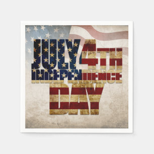 Grunge USA 4. Juli Unabhängigkeitserklärung Grafik Serviette