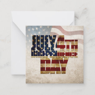 Grunge USA 4. Juli Unabhängigkeitsgrafik Mitteilungskarte
