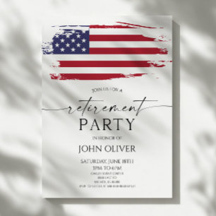 Grunge USA American Flag Militärisches Party Einladung