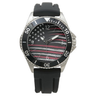 Grunge USA flag Armbanduhr