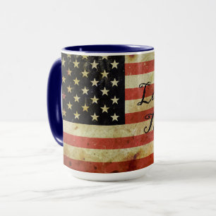 Grunge USA-Flaggen-Tasse Land der Freien Tasse