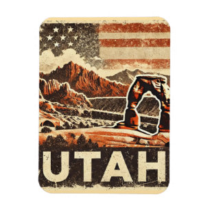 Grunge Utah Magnet