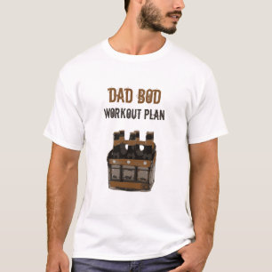 Grunge-Vater-Körper-Trainingsplan-Bierflaschen-Hum T-Shirt