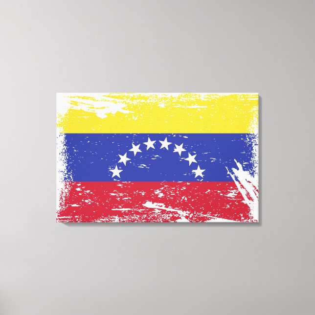 Grunge Venezuela Fahne Leinwanddruck (Vorderseite)