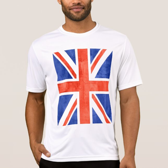 Grunge Vereinigtes Königreich Flagge #2 T-Shirt (Vorderseite)