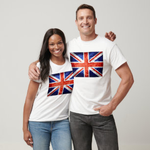 Grunge Vereinigtes Königreich Flagge 4 T-Shirt