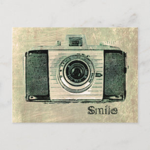 Grunge Vintag Camera Postkarte